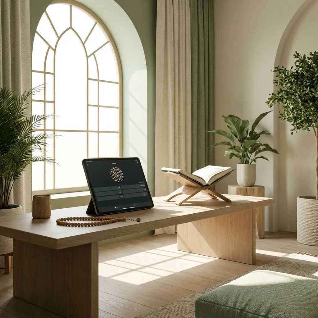 تطبيق أذكار المسلم - واجهة التطبيق الرئيسية